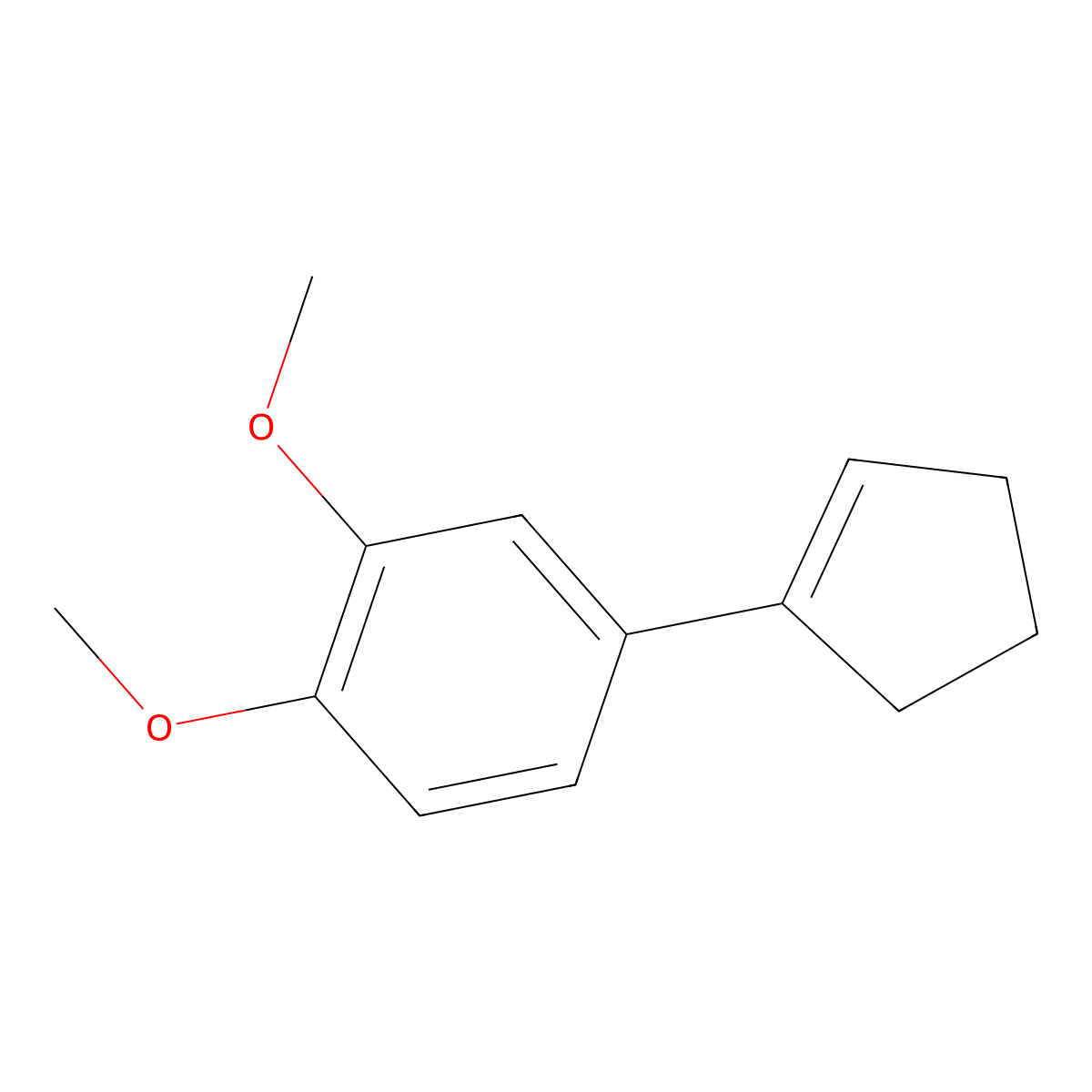 4-(Cyclopent-1-en-1-yl)-1,2-dimethoxybenzene molecular structure, CAS 62922-41-2