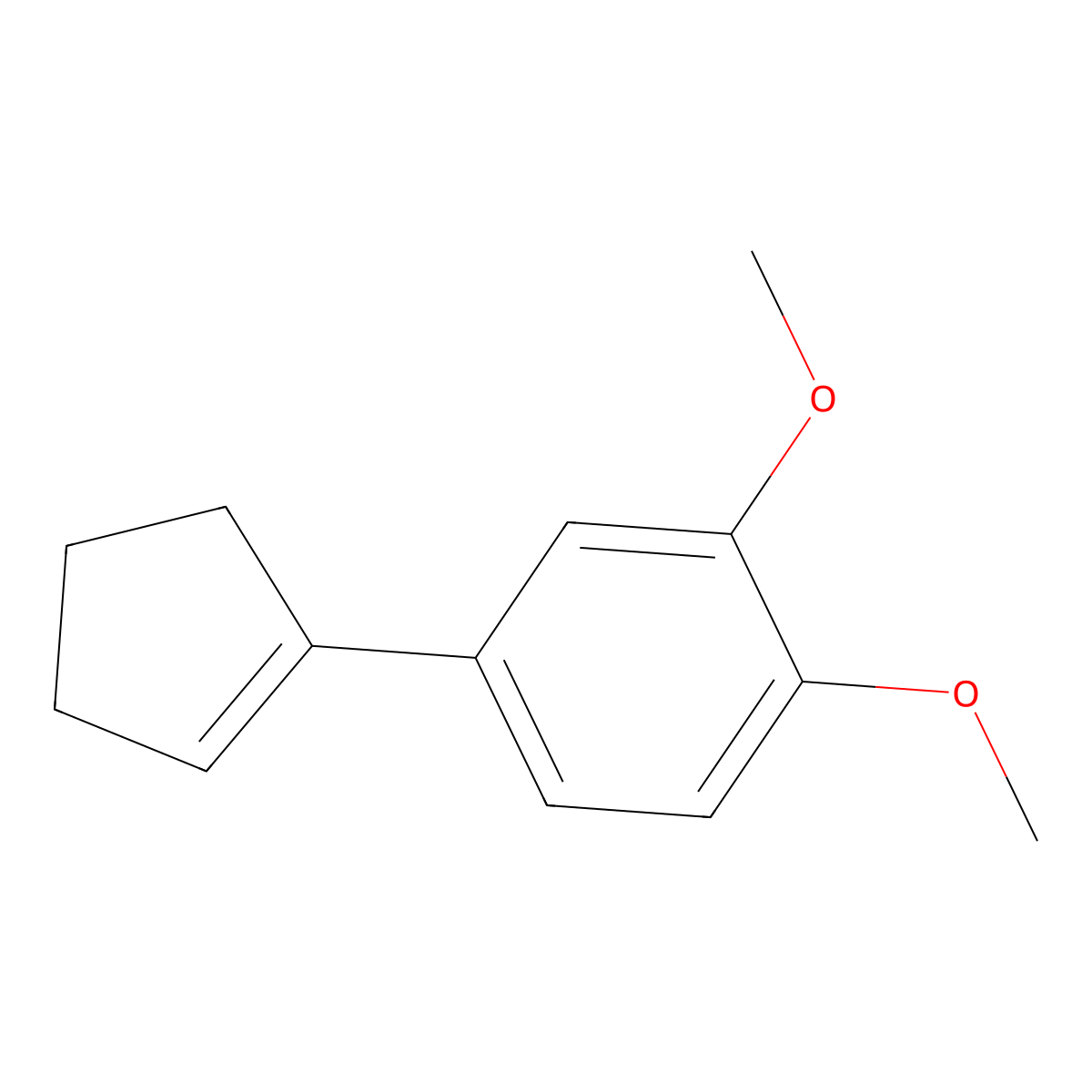 4-(Cyclopent-1-en-1-yl)-1,2-dimethoxybenzene molecular structure, CAS 62922-41-2