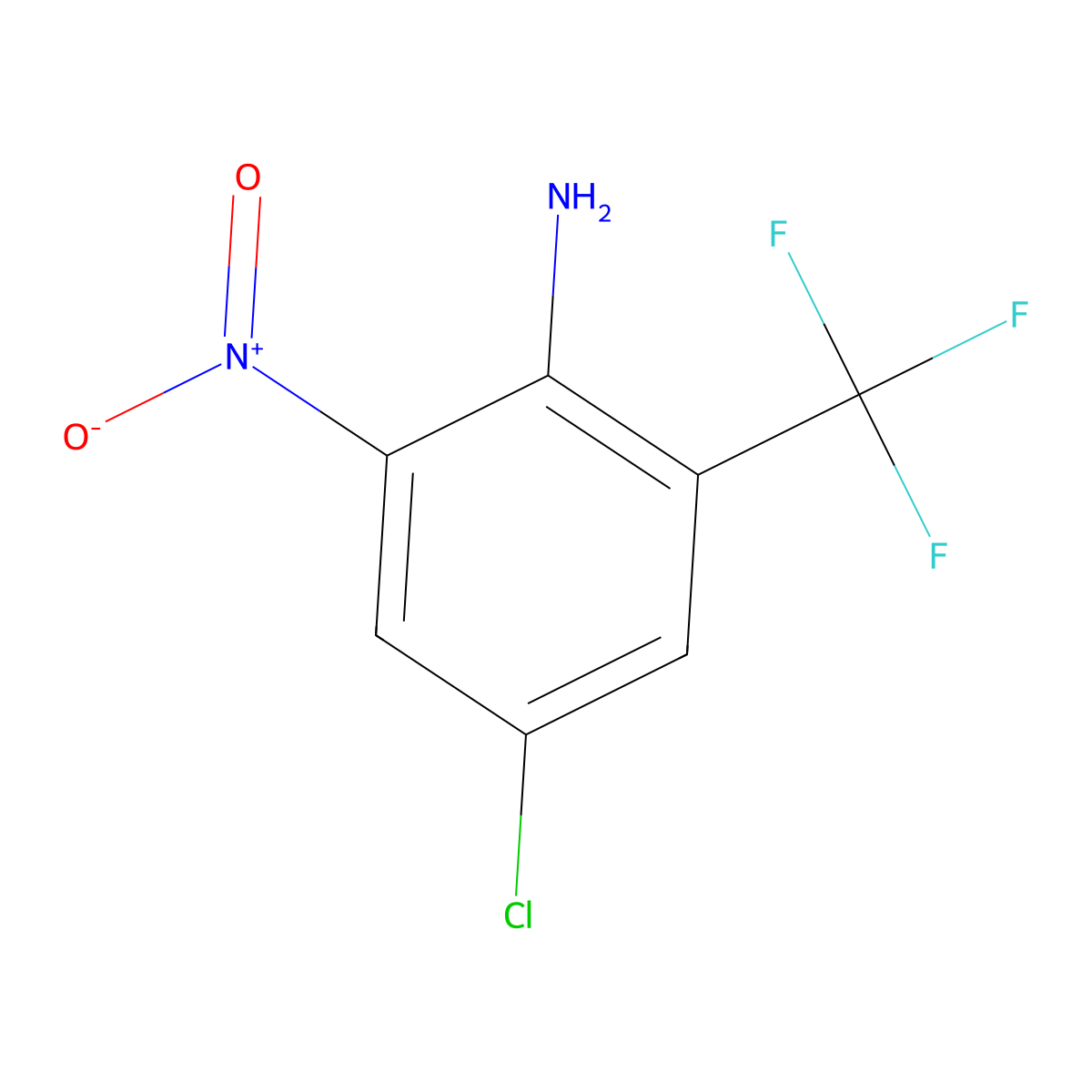 2-Amino-5-chloro-3-nitrobenzotrifluoride molecular structure, CAS 62924-50-9