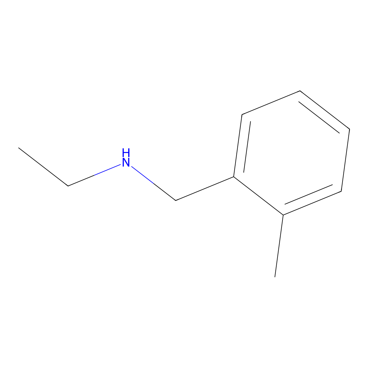 N-Ethyl-2-methylbenzenemethanamine molecular structure, CAS 62924-60-1