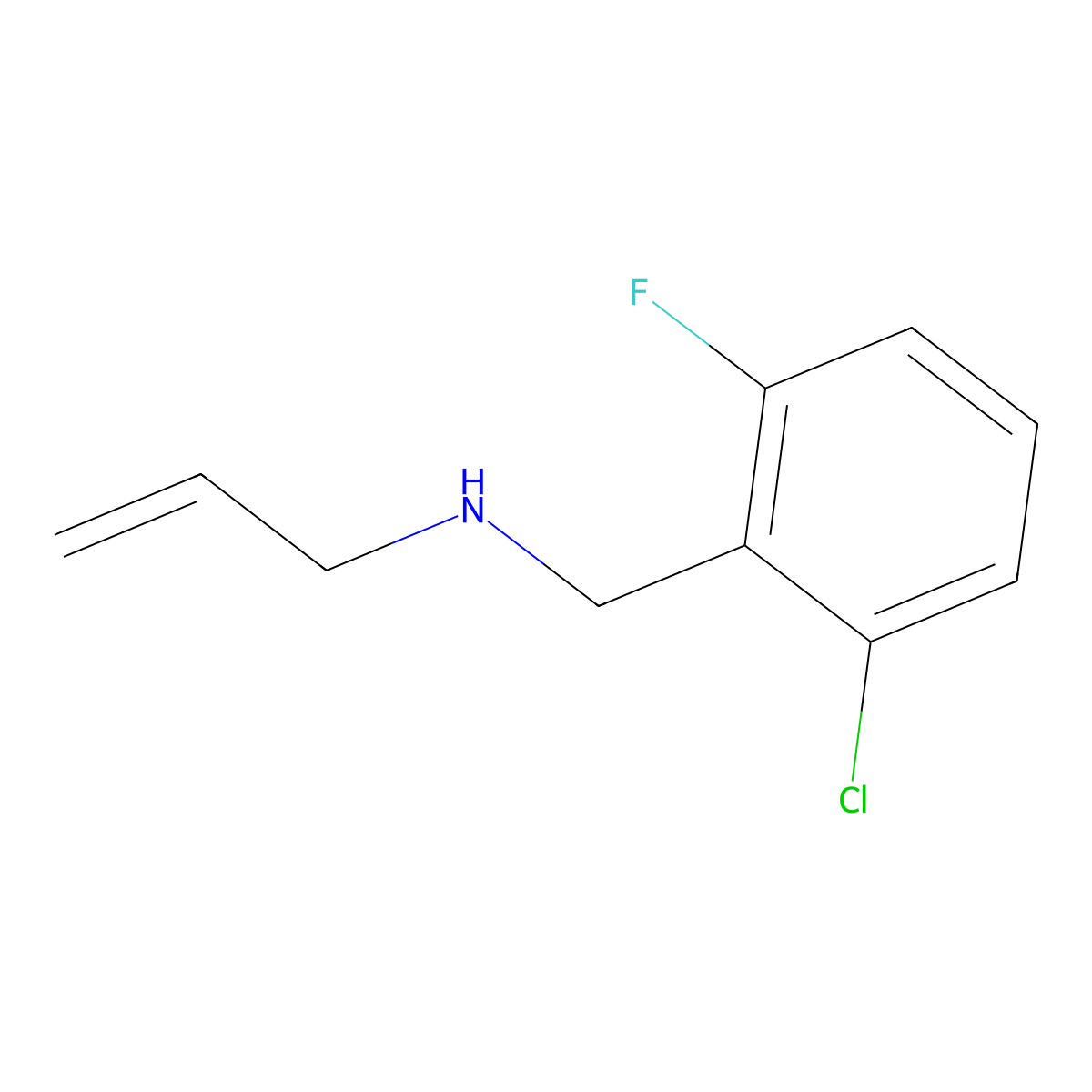 N-(2-Chloro-6-fluorobenzyl)-2-propen-1-amine molecular structure, CAS 62924-63-4