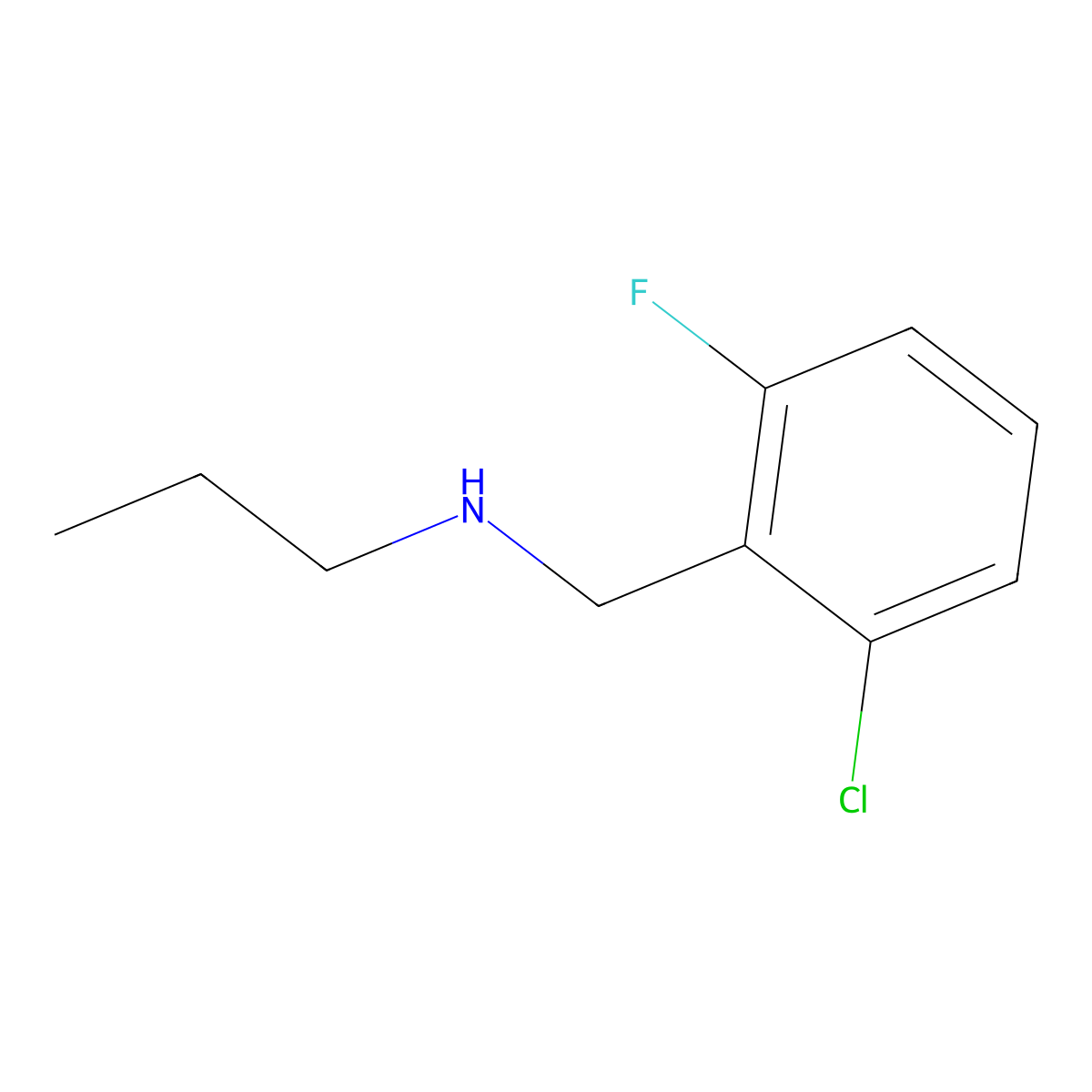 [(2-Chloro-6-fluorophenyl)methyl](propyl)amine molecular structure, CAS 62924-65-6