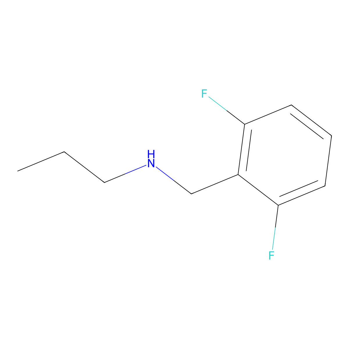 [(2,6-Difluorophenyl)methyl](propyl)amine molecular structure, CAS 62924-68-9
