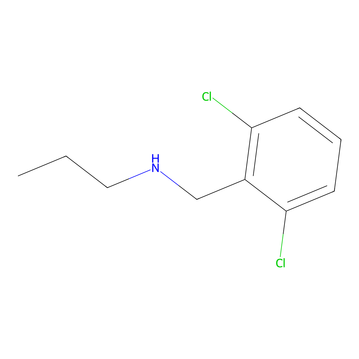 Benzenemethanamine, 2,6-dichloro-N-propyl- molecular structure, CAS 62924-69-0