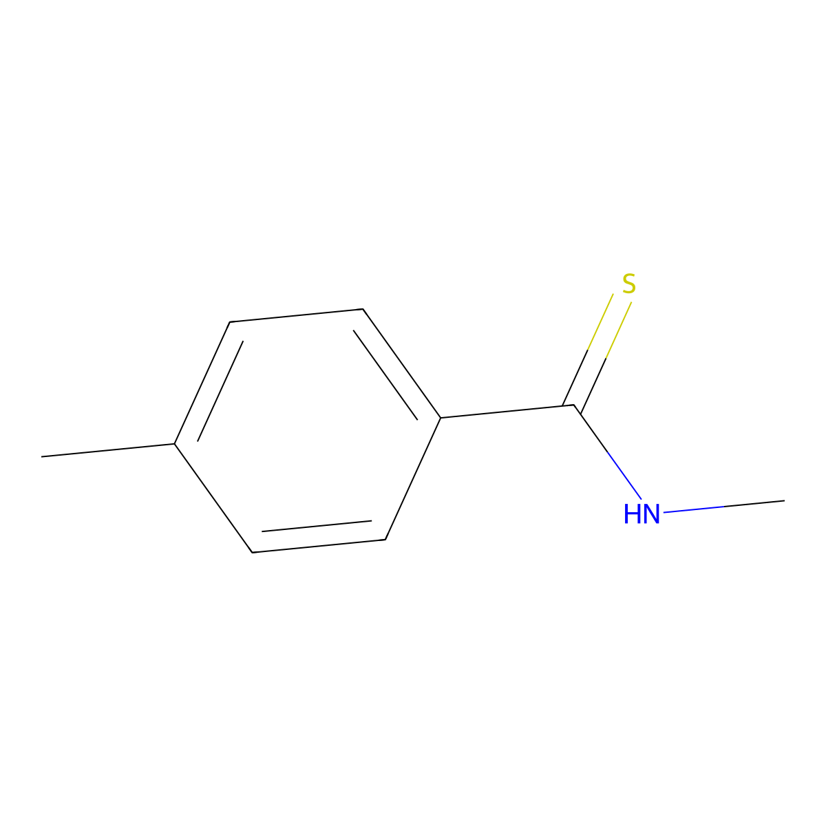 N,4-Dimethylbenzene-1-carbothioamide molecular structure, CAS 62926-02-7
