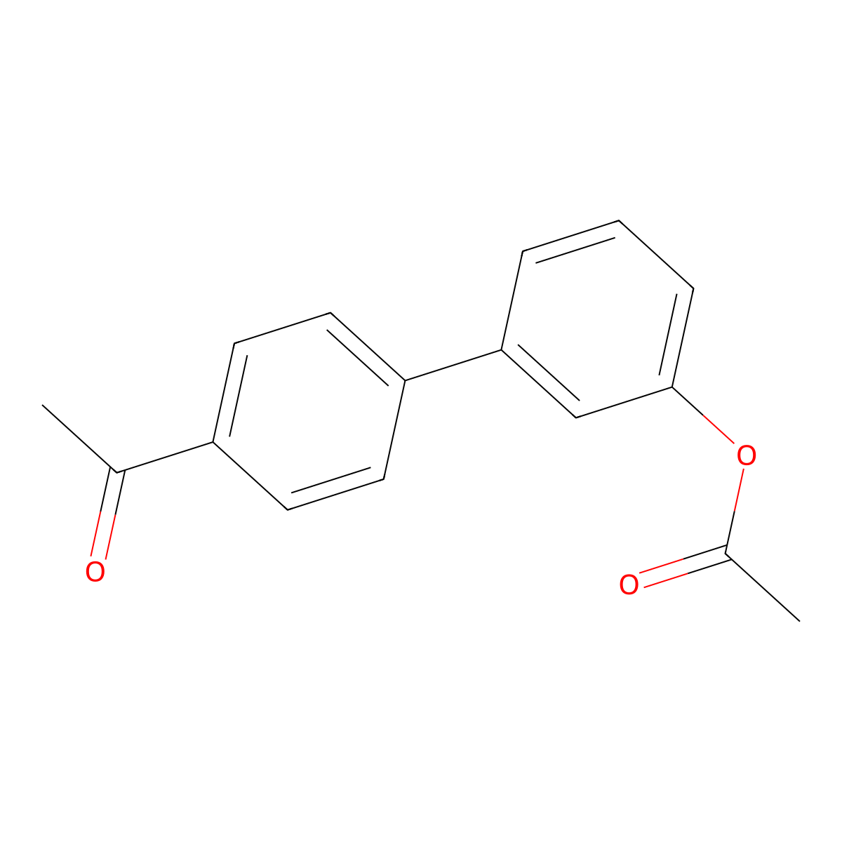 4'-Acetyl[1,1'-biphenyl]-3-yl acetate molecular structure, CAS 62927-42-8