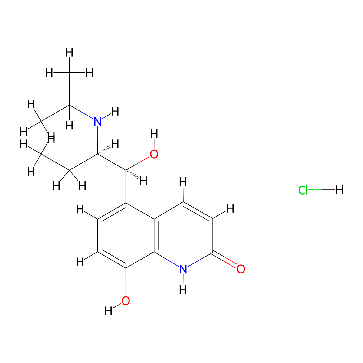 Procaterol Hydrochloride molecular structure, CAS 62929-91-3