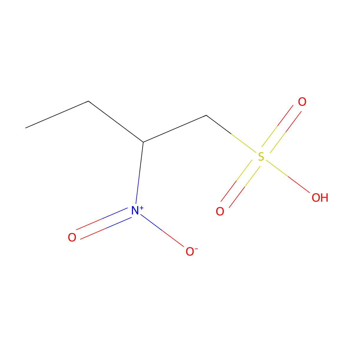 2-Nitro-butane-1-sulfonic acid molecular structure, CAS 6293-53-4