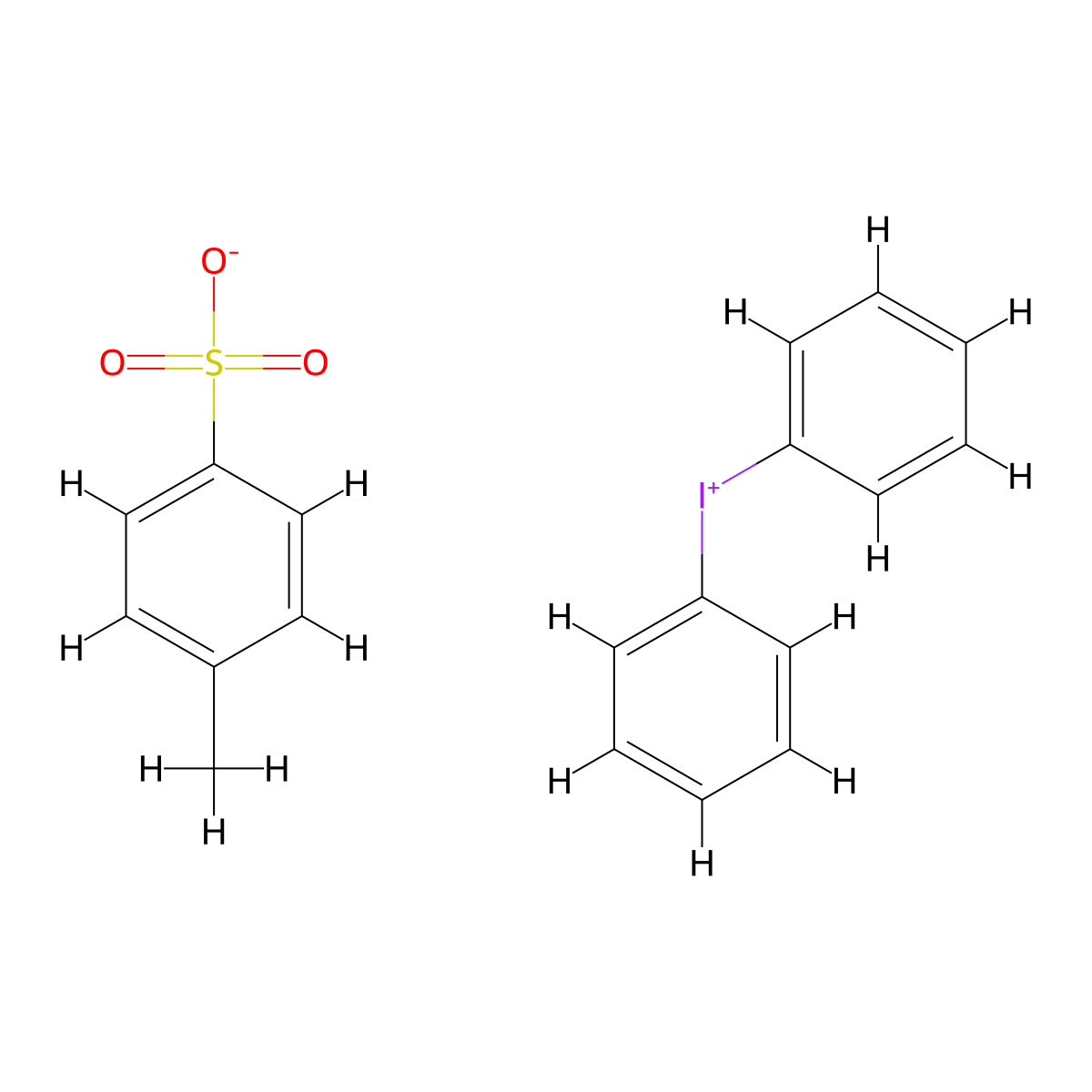 Diphenyliodonium tosylate molecular structure, CAS 6293-66-9