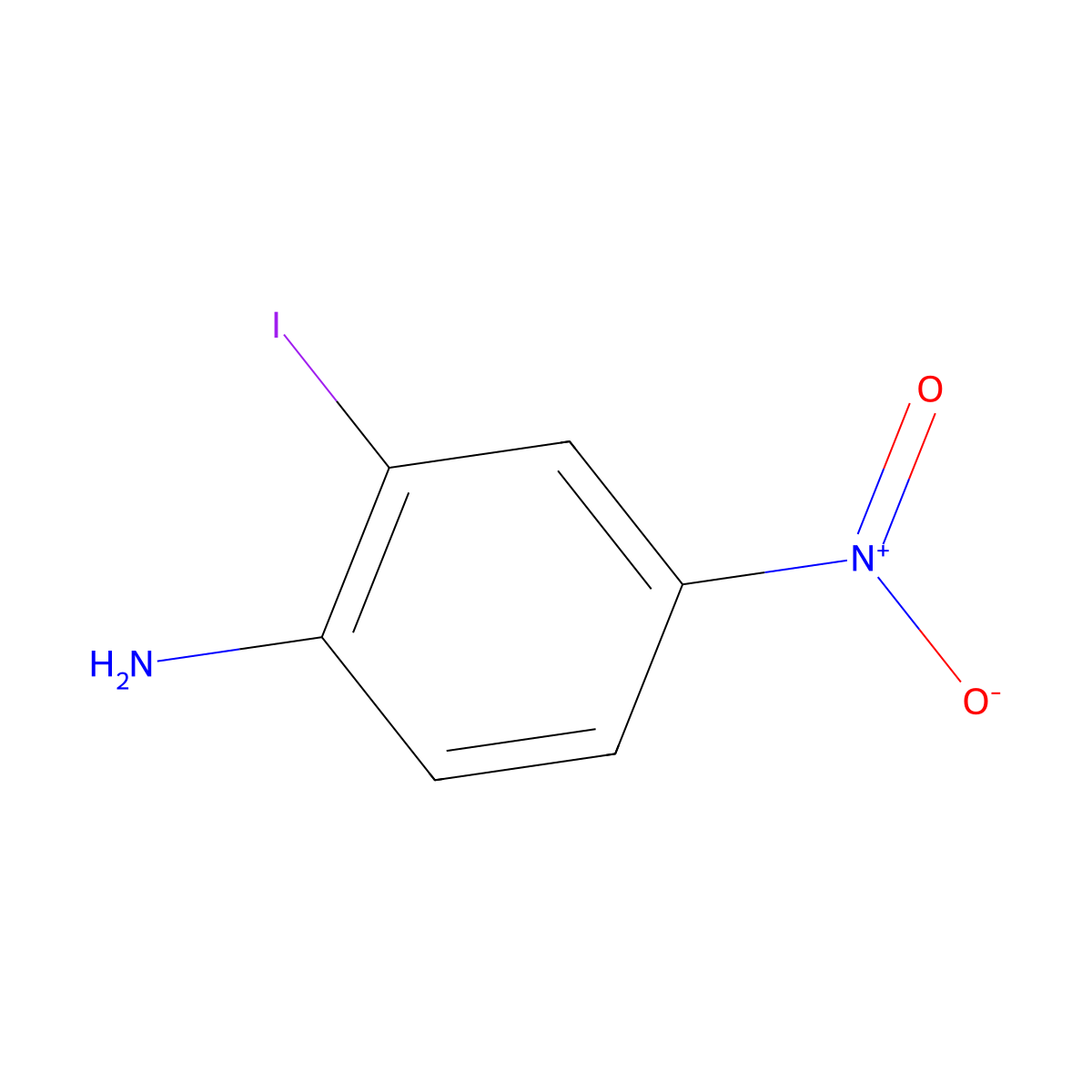 2-Iodo-4-nitroaniline molecular structure, CAS 6293-83-0