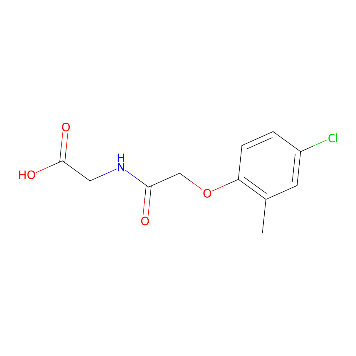 2-[2-(4-Chloro-2-methylphenoxy)acetamido]acetic acid molecular structure, CAS 6293-98-7
