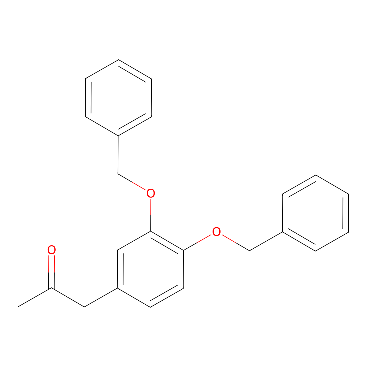1-[3,4-Bis(benzyloxy)phenyl]propan-2-one molecular structure, CAS 62932-76-7