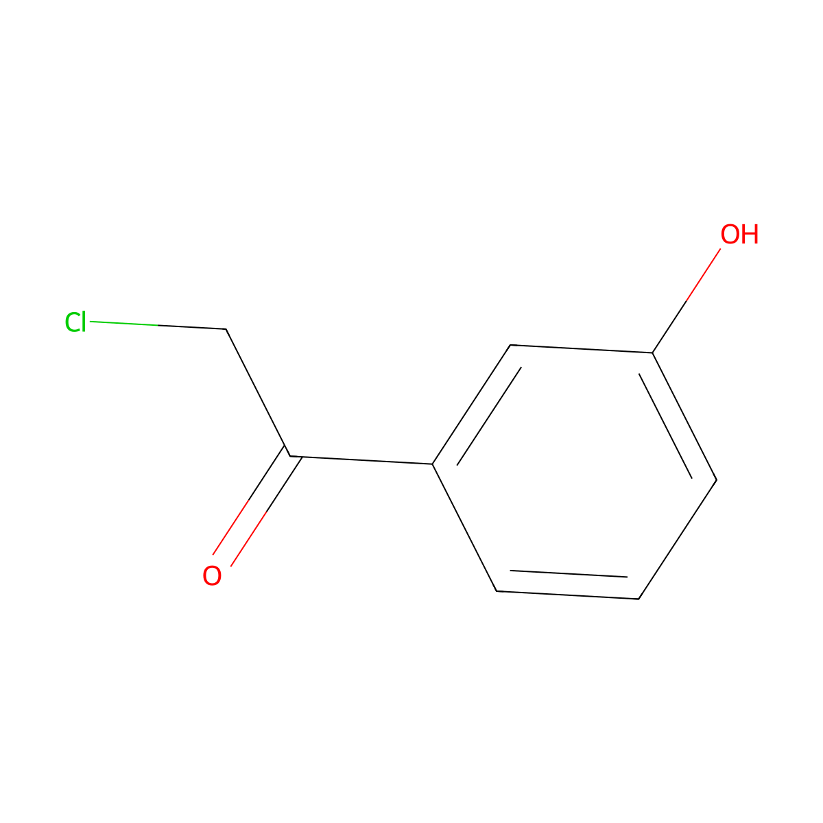 Ethanone, 2-chloro-1-(3-hydroxyphenyl)- molecular structure, CAS 62932-90-5