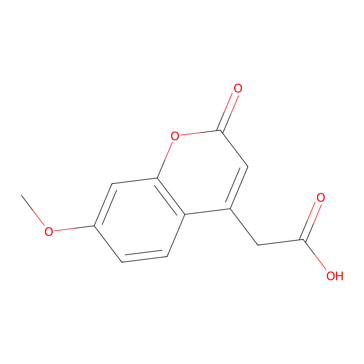 7-Methoxycoumarin-4-acetic acid molecular structure, CAS 62935-72-2