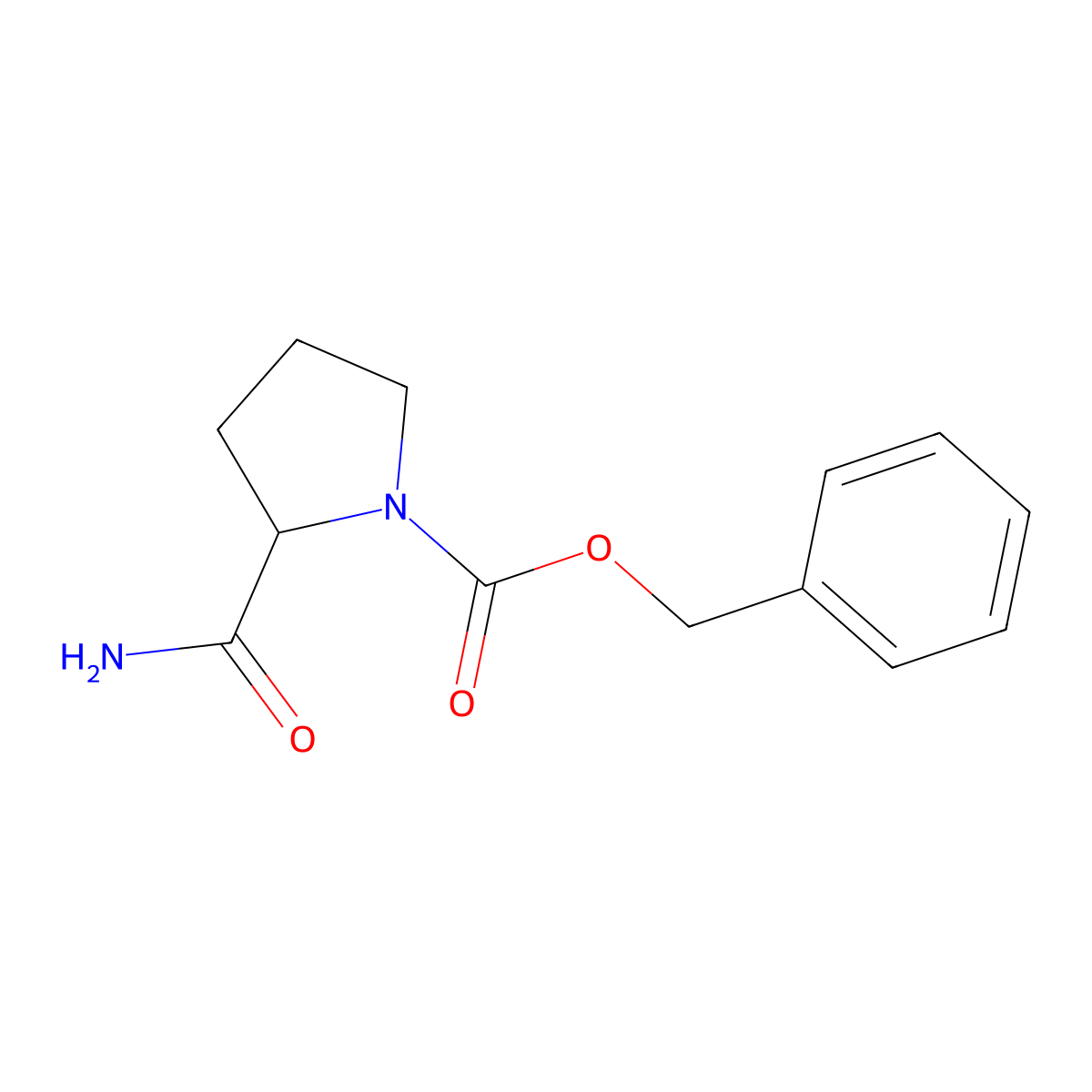 Z-L-Prolinamide molecular structure, CAS 62937-47-7