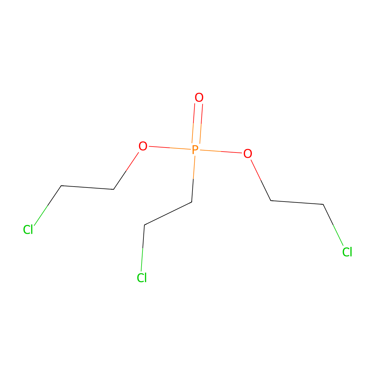 Bis(2-chloroethyl) P-(2-chloroethyl)phosphonate molecular structure, CAS 6294-34-4