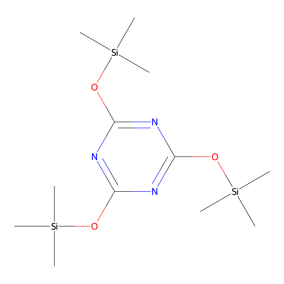 2,4,6-Tris[(trimethylsilyl)oxy]-1,3,5-triazine molecular structure, CAS 6294-44-6
