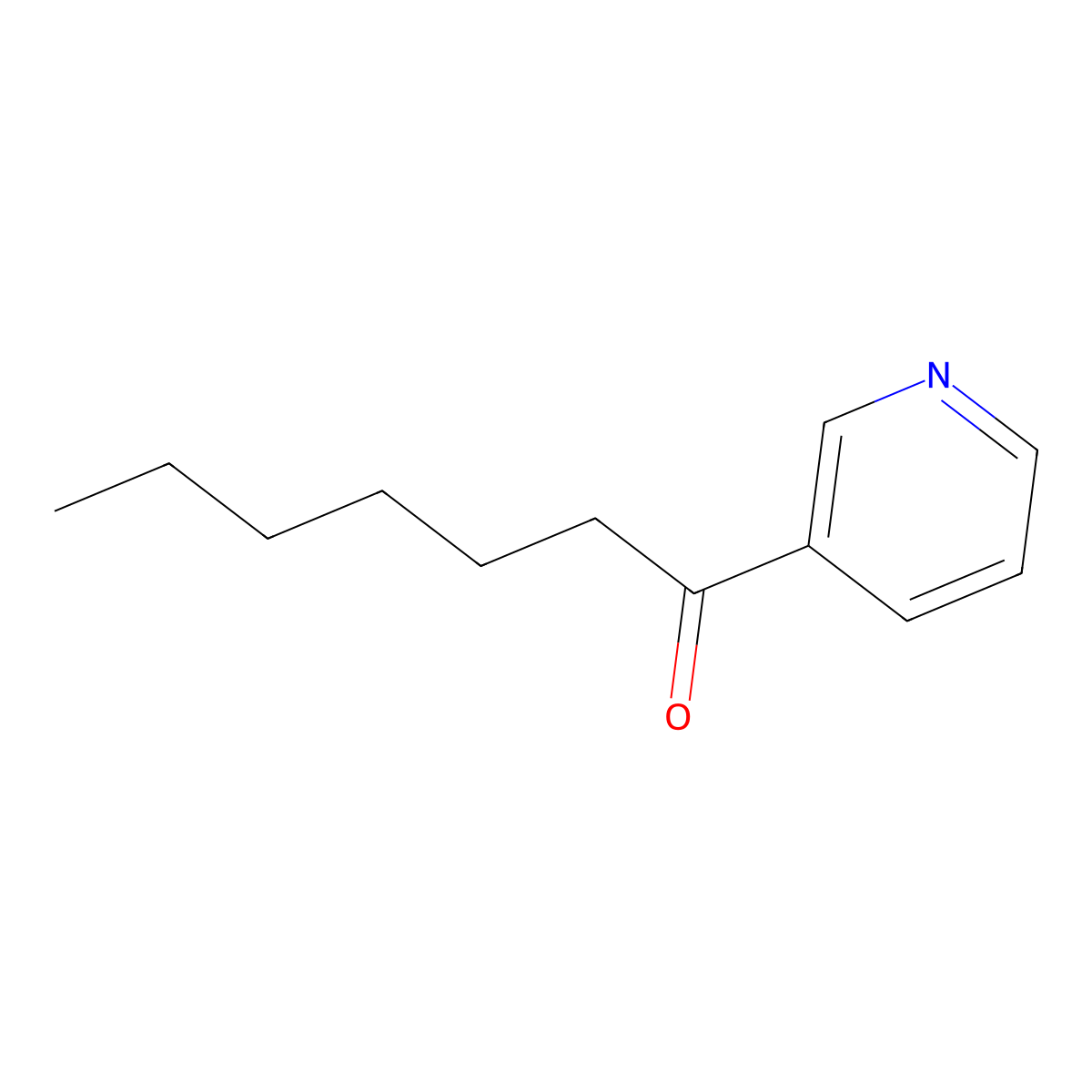 1-(Pyridin-3-yl)heptan-1-one molecular structure, CAS 6294-61-7