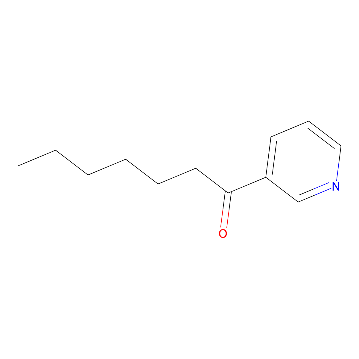 1-(Pyridin-3-yl)heptan-1-one molecular structure, CAS 6294-61-7