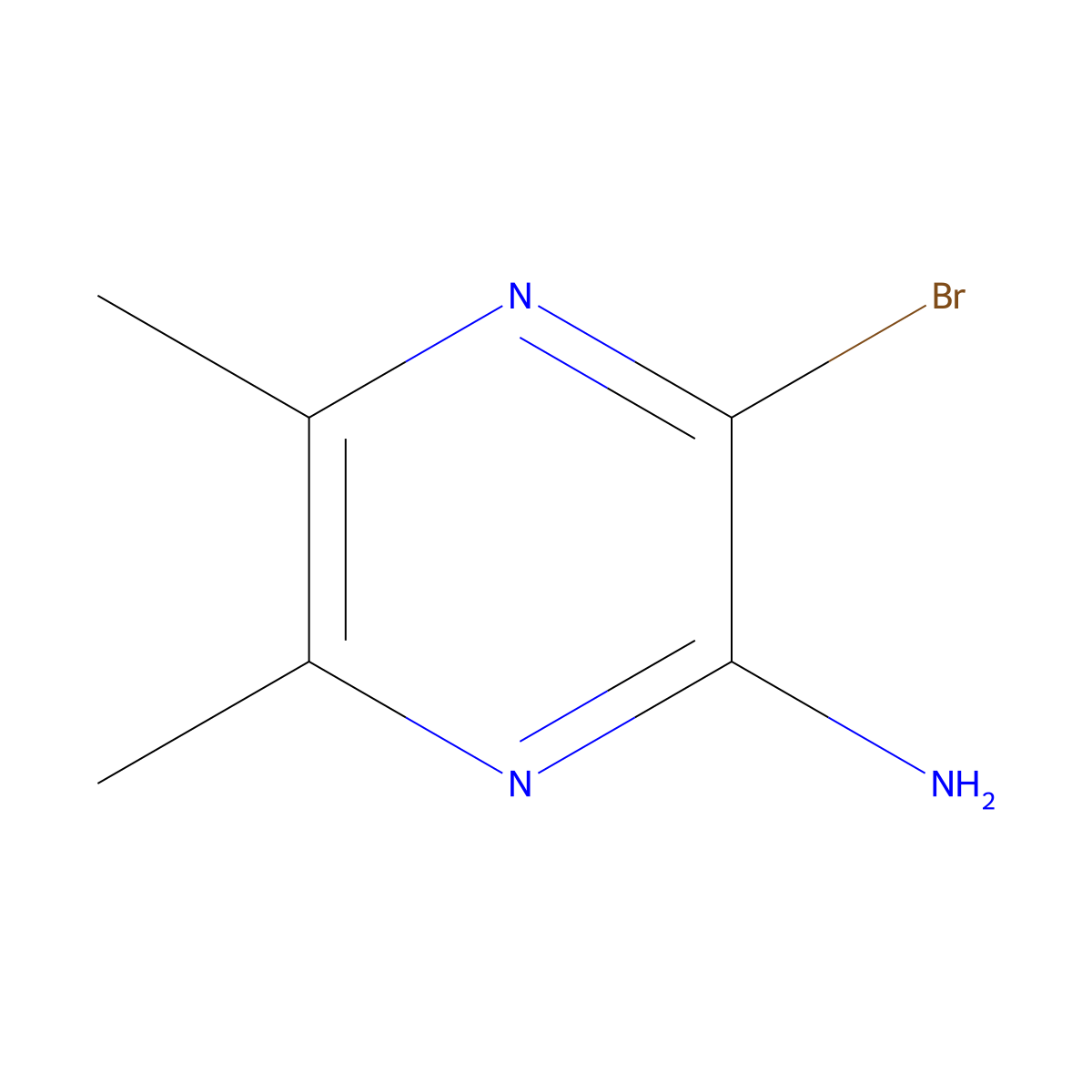 3-Bromo-5,6-dimethylpyrazin-2-amine molecular structure, CAS 6294-69-5