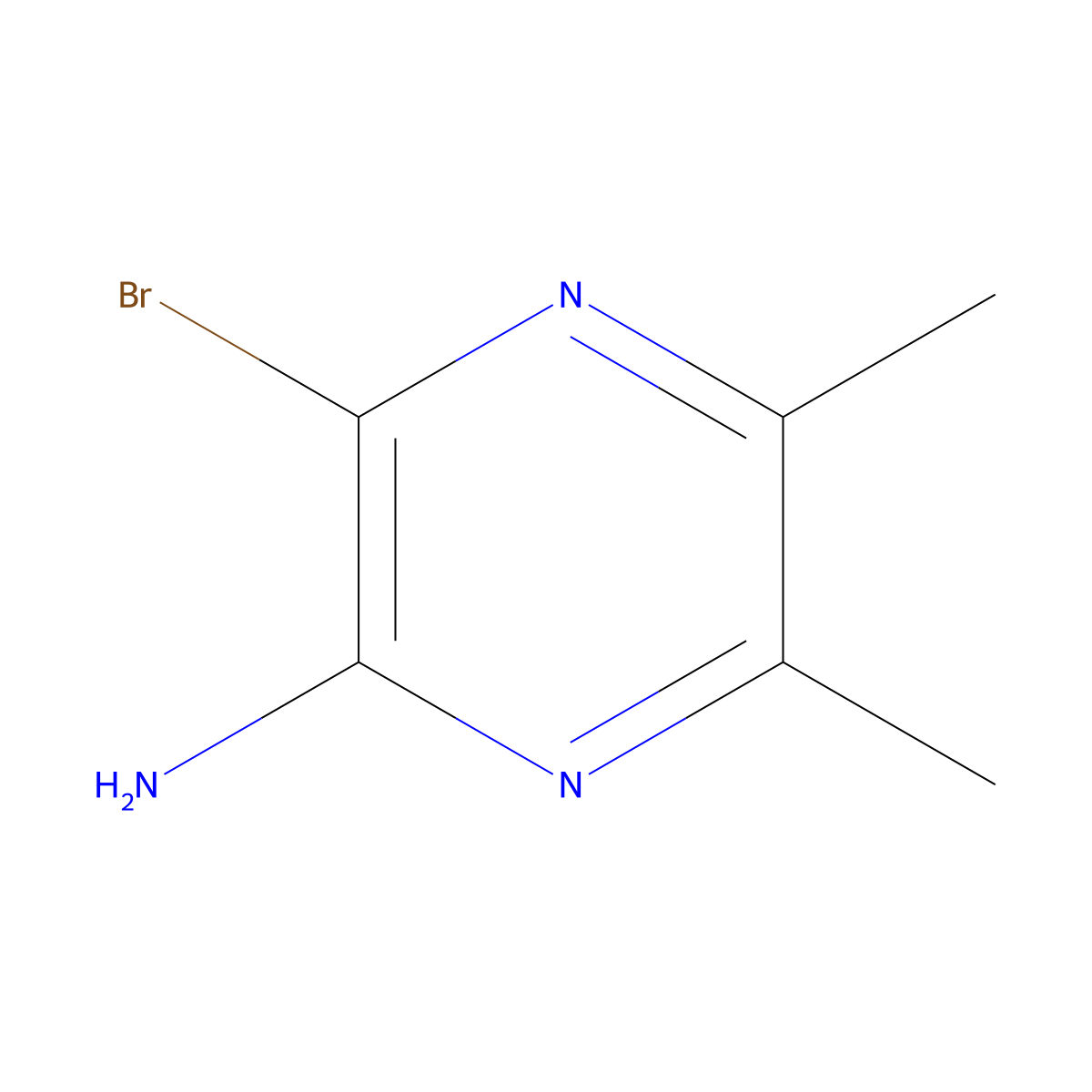 3-Bromo-5,6-dimethylpyrazin-2-amine molecular structure, CAS 6294-69-5
