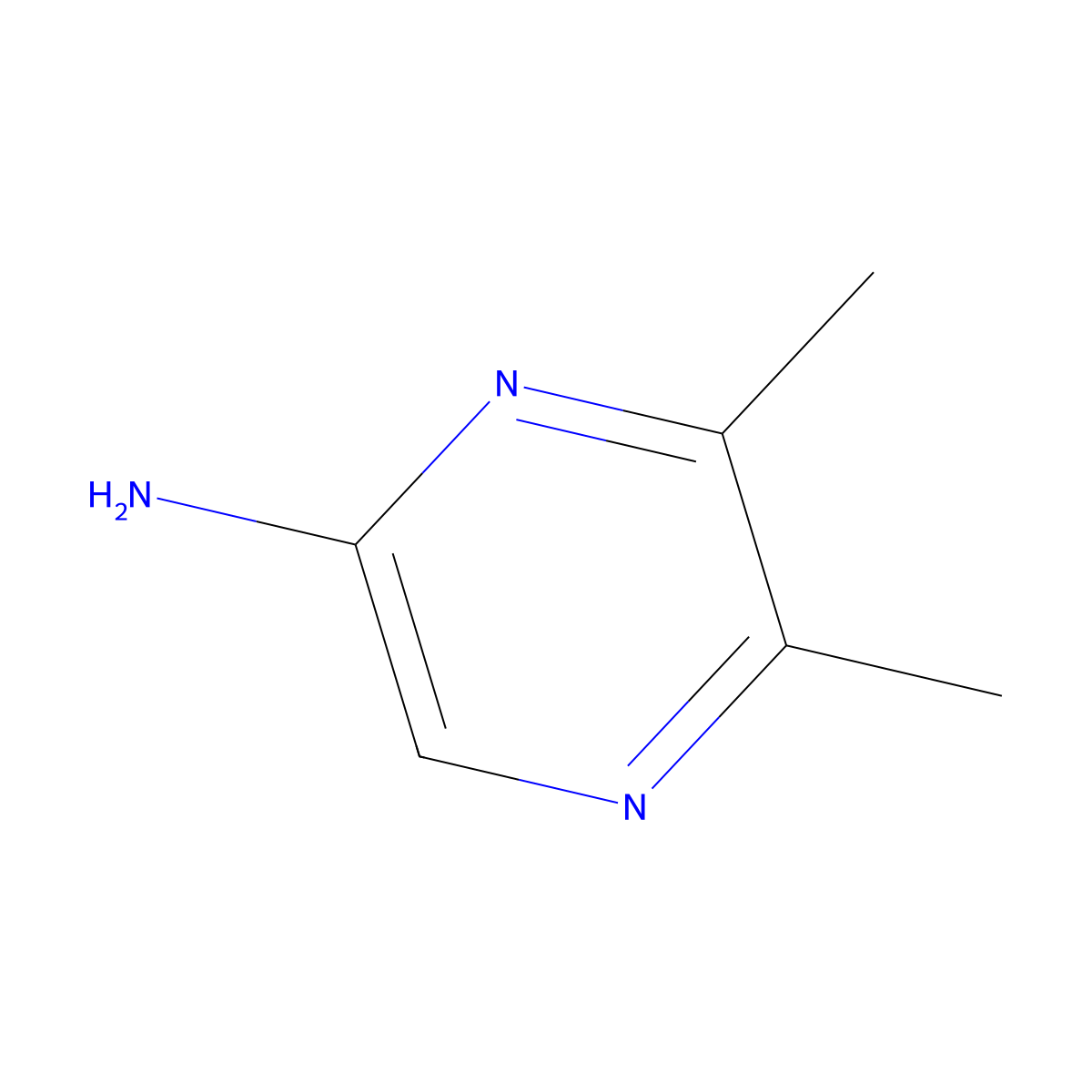 5,6-Dimethylpyrazin-2-amine molecular structure, CAS 6294-70-8