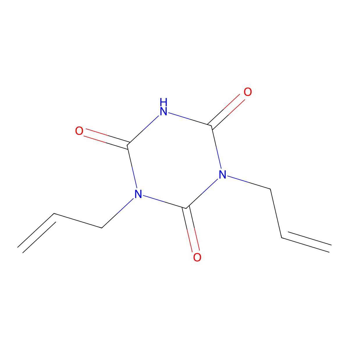 Diallyl Isocyanurate molecular structure, CAS 6294-79-7
