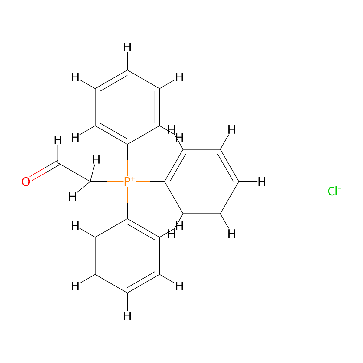 Phosphonium, (2-oxoethyl)triphenyl-, chloride (1:1) molecular structure, CAS 62942-43-2