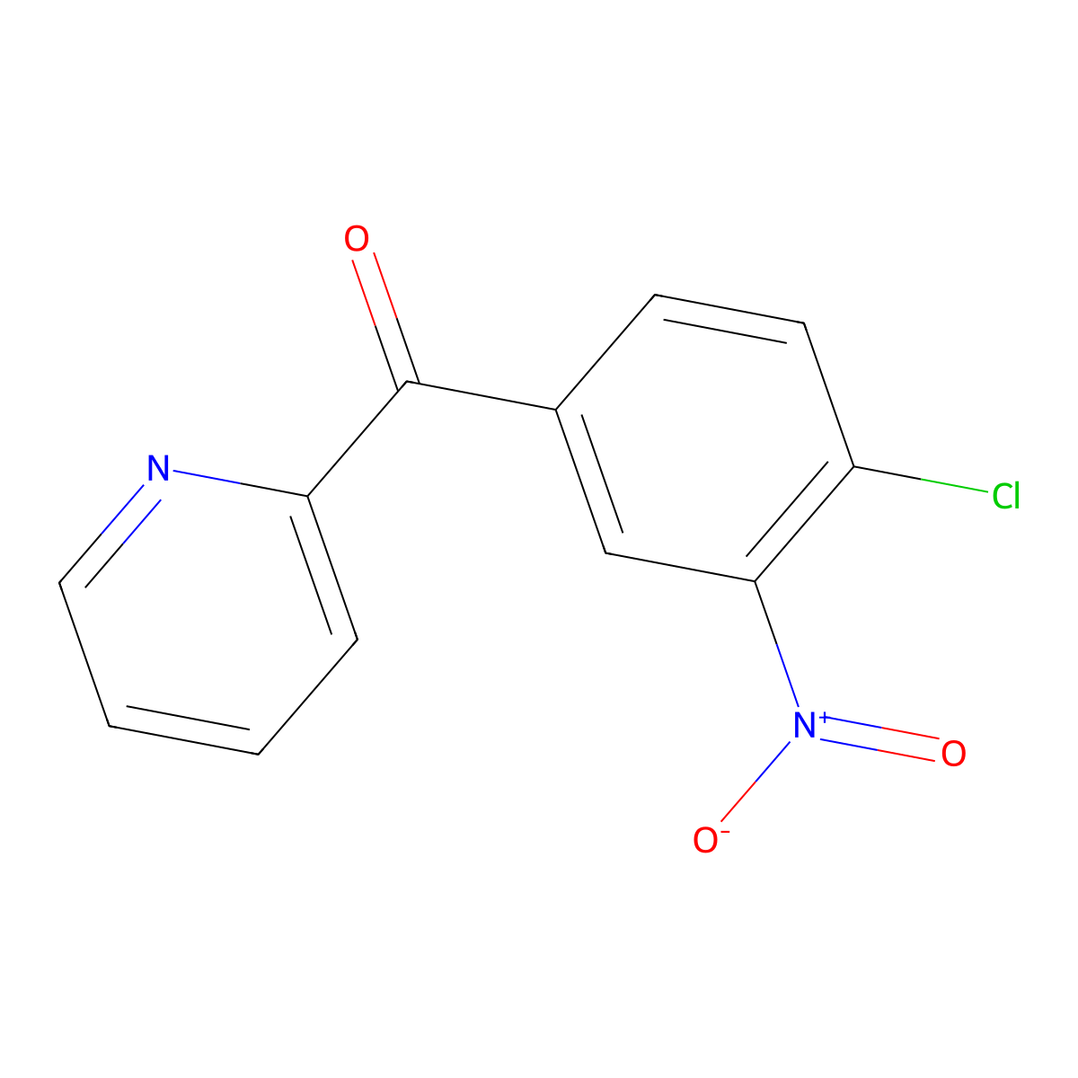 (4-Chloro-3-nitrophenyl)(pyridin-2-yl)methanone molecular structure, CAS 62946-37-6