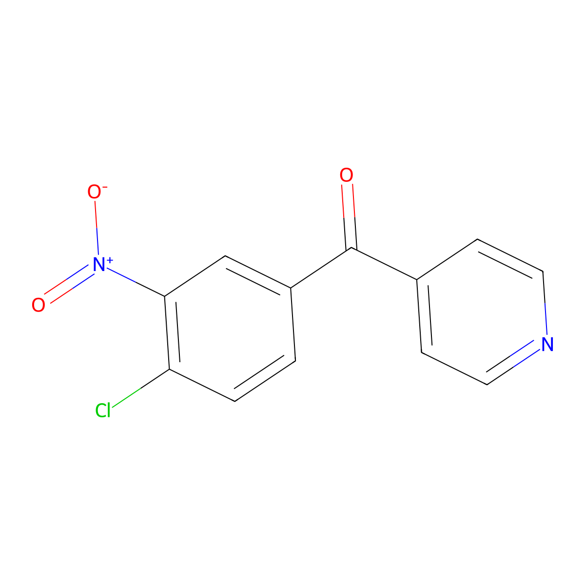(4-Chloro-3-nitrophenyl)(pyridin-4-yl)methanone molecular structure, CAS 62946-43-4