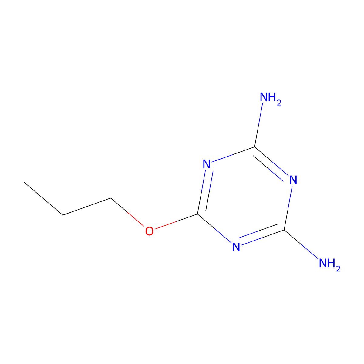 6-Propoxy-1,3,5-triazine-2,4-diamine molecular structure, CAS 6295-15-4