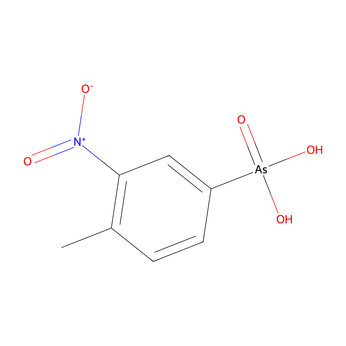 (4-Methyl-3-nitrophenyl)arsonic acid molecular structure, CAS 6295-19-8