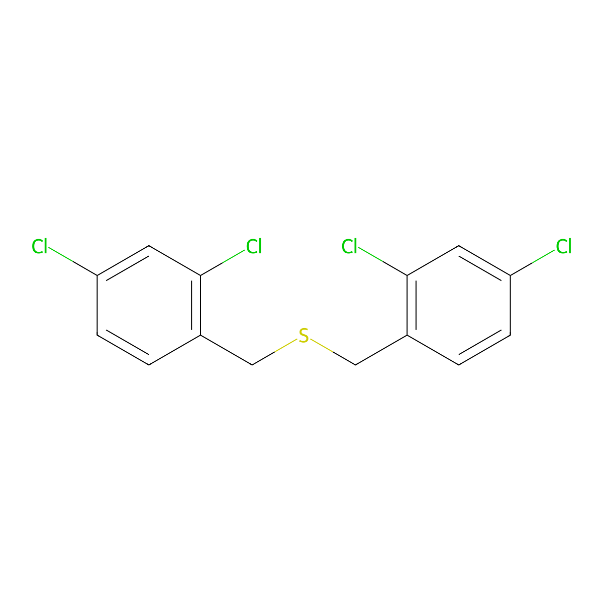 2,4-Dichloro-1-(((2,4-dichlorobenzyl)thio)methyl)benzene molecular structure, CAS 6295-41-6