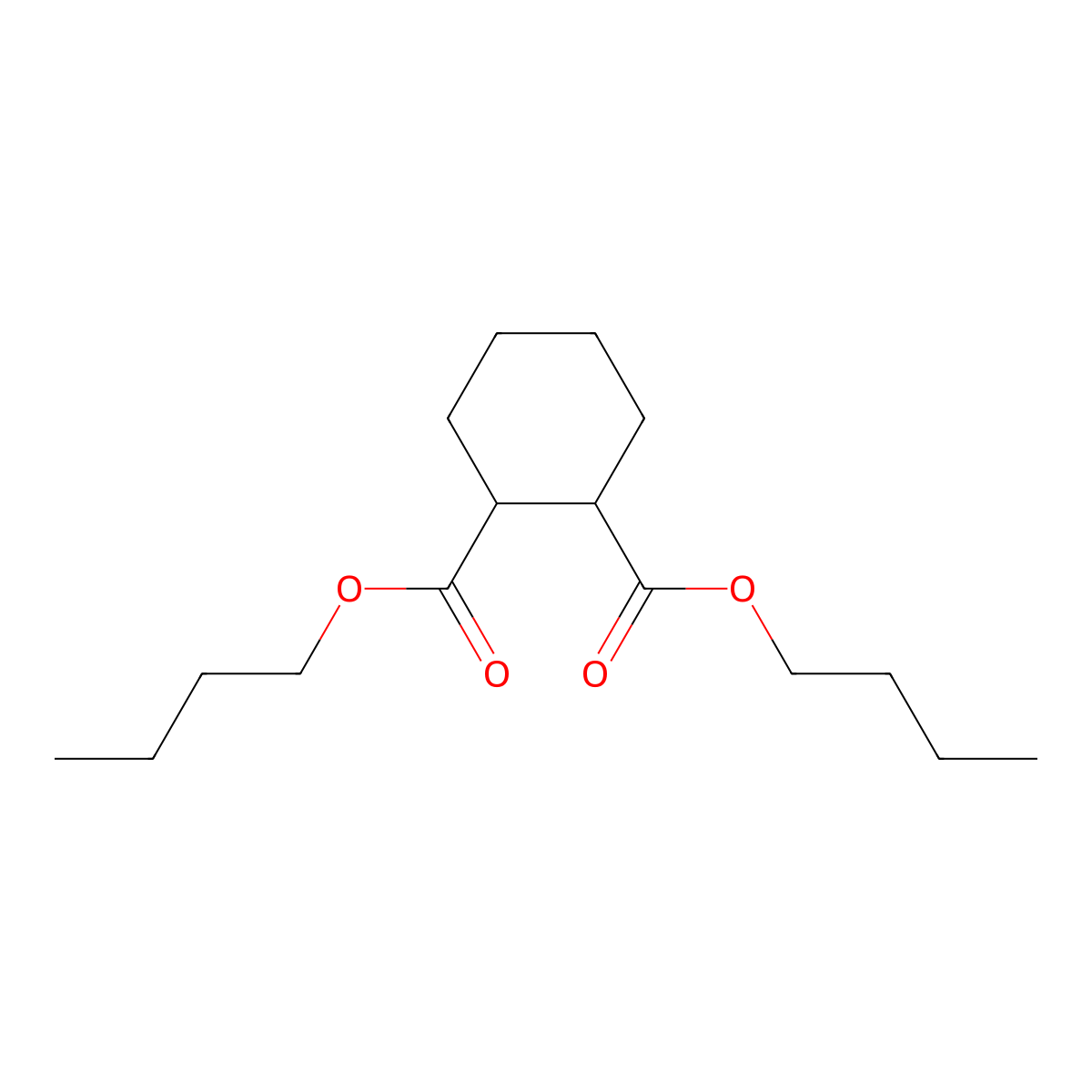 Dibutyl cyclohexane-1,2-dicarboxylate molecular structure, CAS 62950-20-3