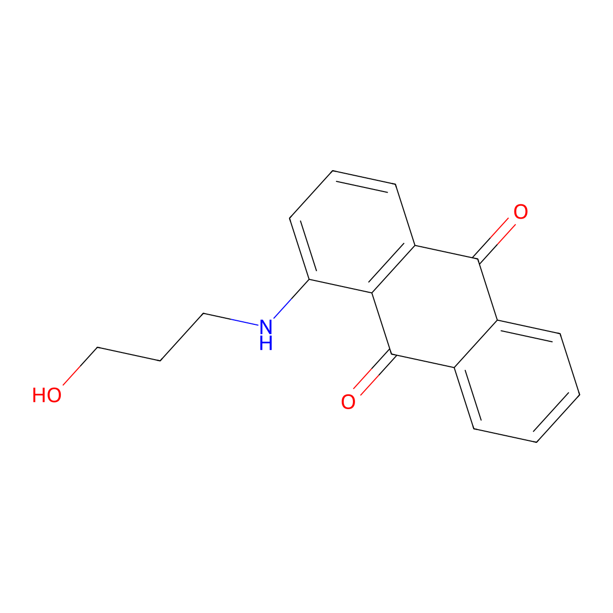 1-((3-Hydroxypropyl)amino)anthracene-9,10-dione molecular structure, CAS 62956-45-0