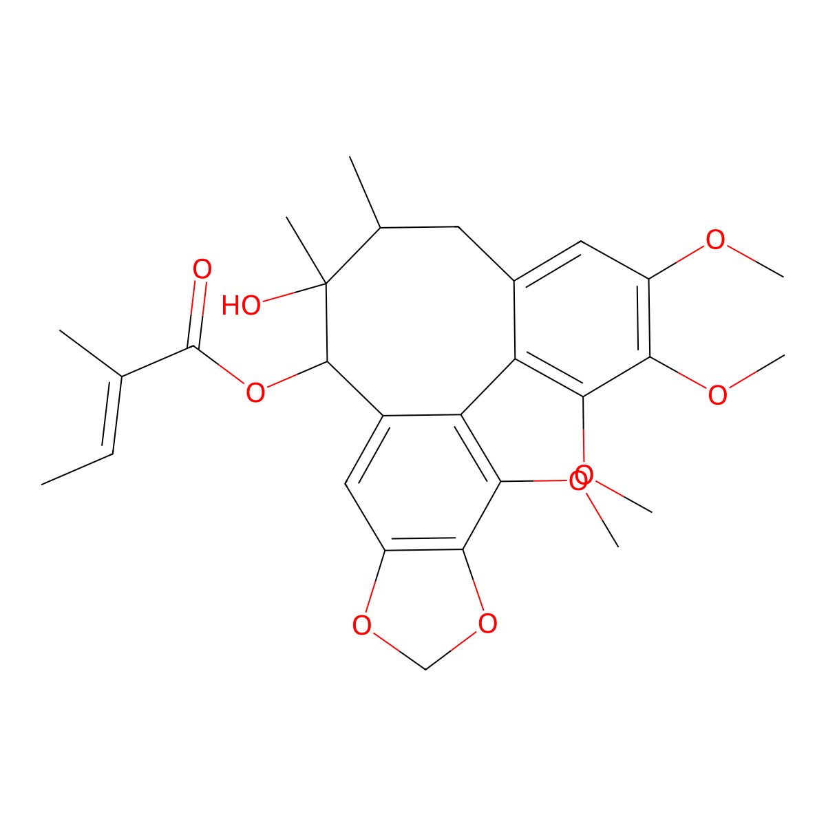Gomisin F molecular structure, CAS 62956-47-2