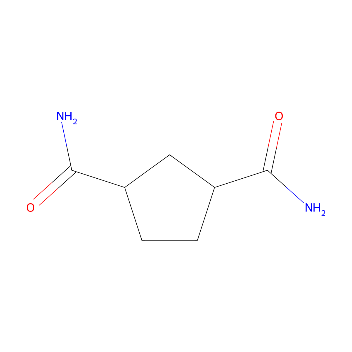 Cyclopentane-1,3-dicarboxamide molecular structure, CAS 62959-20-0