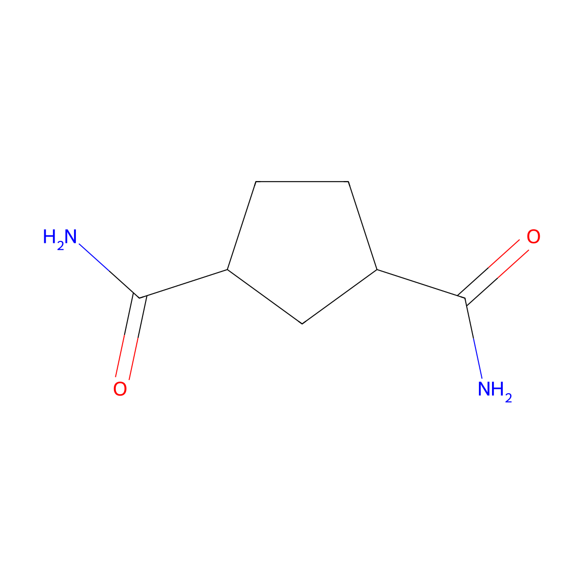 Cyclopentane-1,3-dicarboxamide molecular structure, CAS 62959-20-0