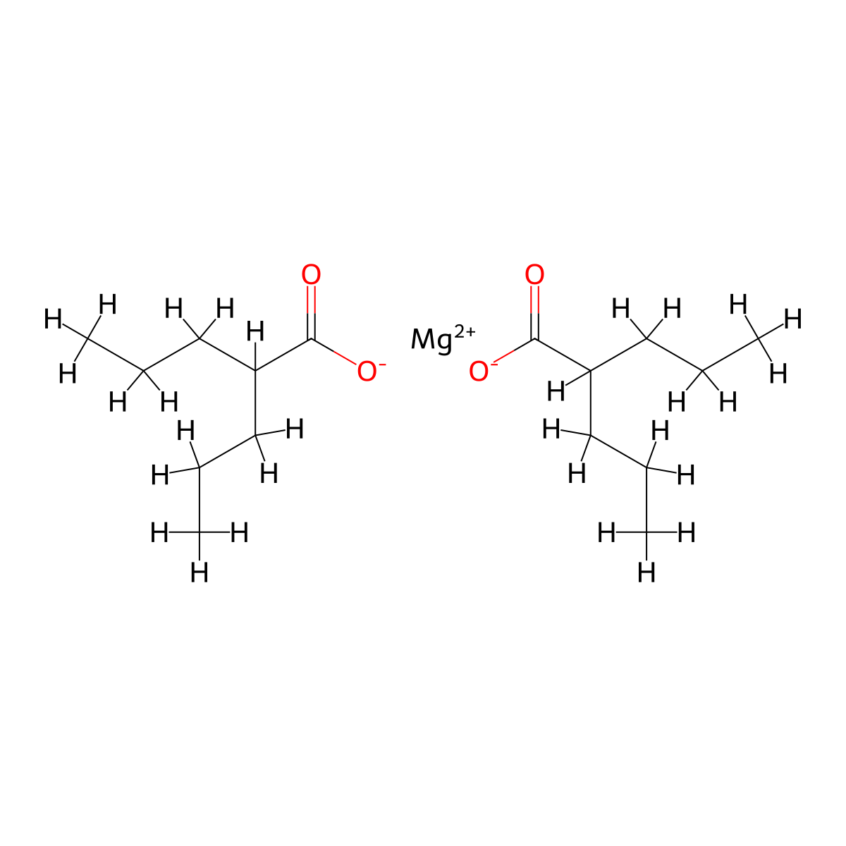Magnesium Valproate molecular structure, CAS 62959-43-7