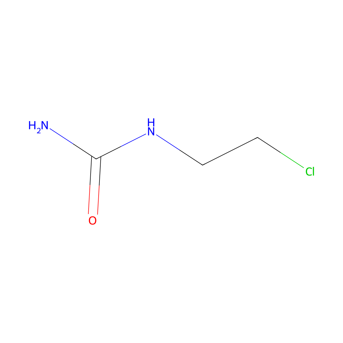 N-(2-Chloroethyl)urea molecular structure, CAS 6296-42-0