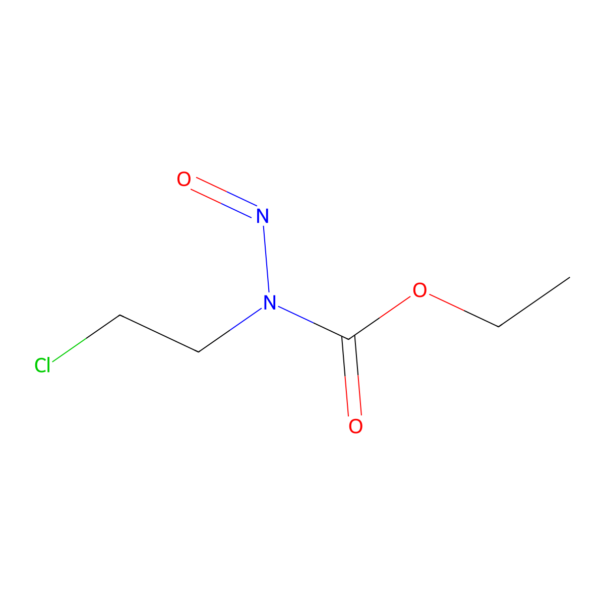 Carbamic acid, (2-chloroethyl)nitroso-, ethyl ester molecular structure, CAS 6296-45-3