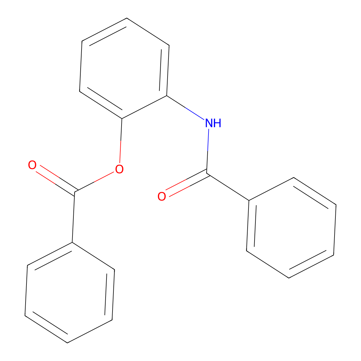 (2-Benzamidophenyl) benzoate molecular structure, CAS 6296-59-9