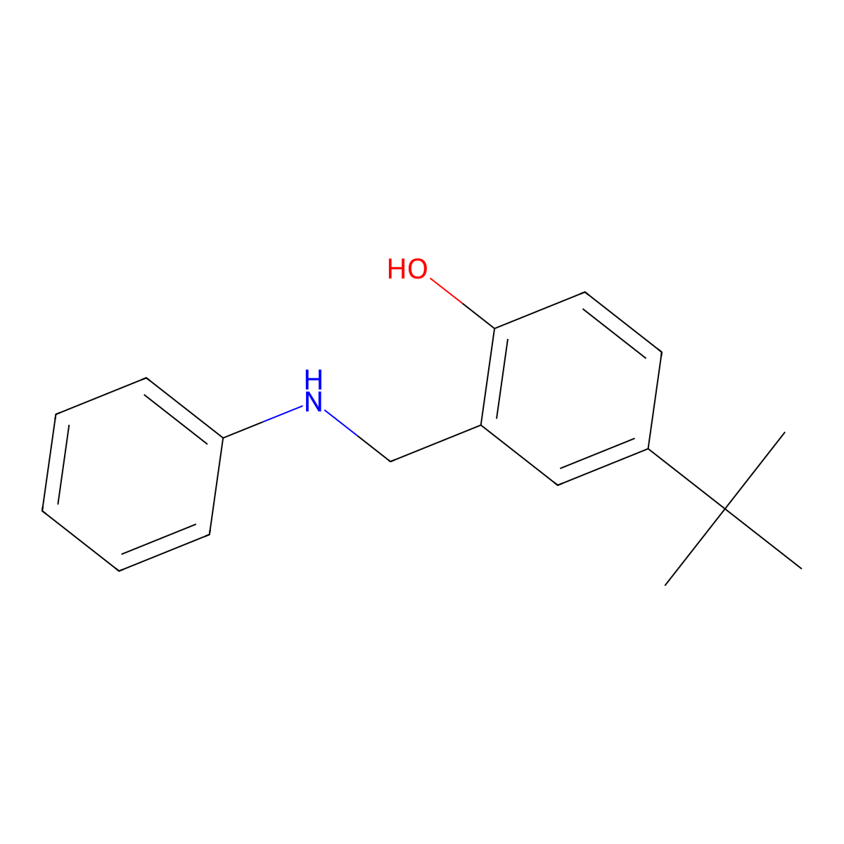 2-(Anilinomethyl)-4-tert-butylphenol molecular structure, CAS 6296-78-2