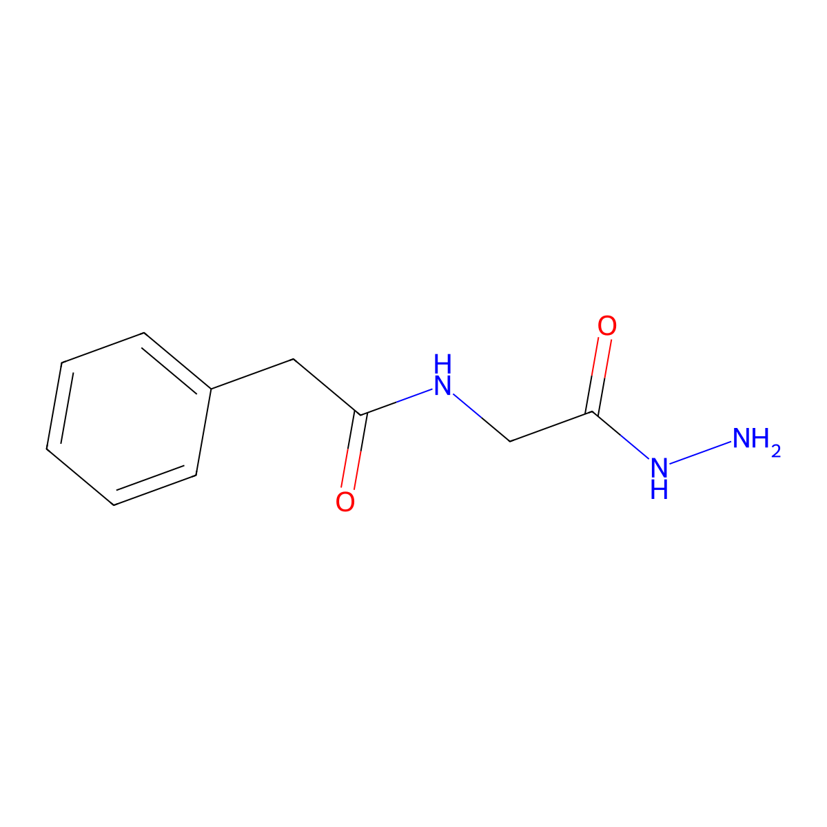 N-Hydrazinocarbonylmethyl-2-phenyl-acetamide molecular structure, CAS 6296-94-2