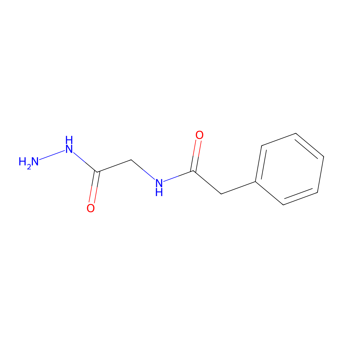 N-Hydrazinocarbonylmethyl-2-phenyl-acetamide molecular structure, CAS 6296-94-2
