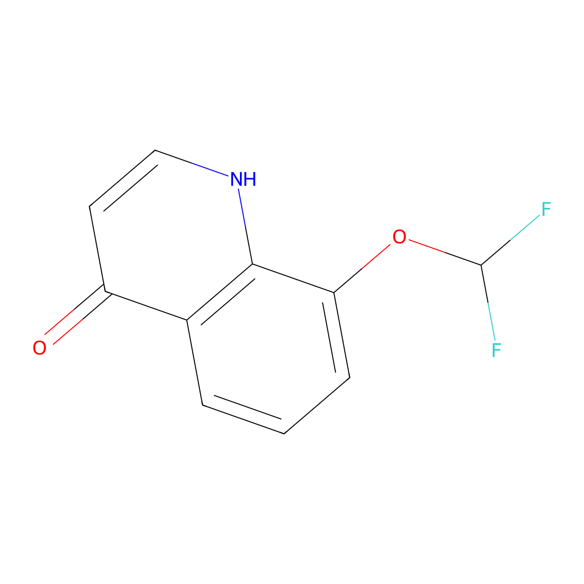 8-(Difluoromethoxy)-4-quinolinol molecular structure, CAS 629644-63-9