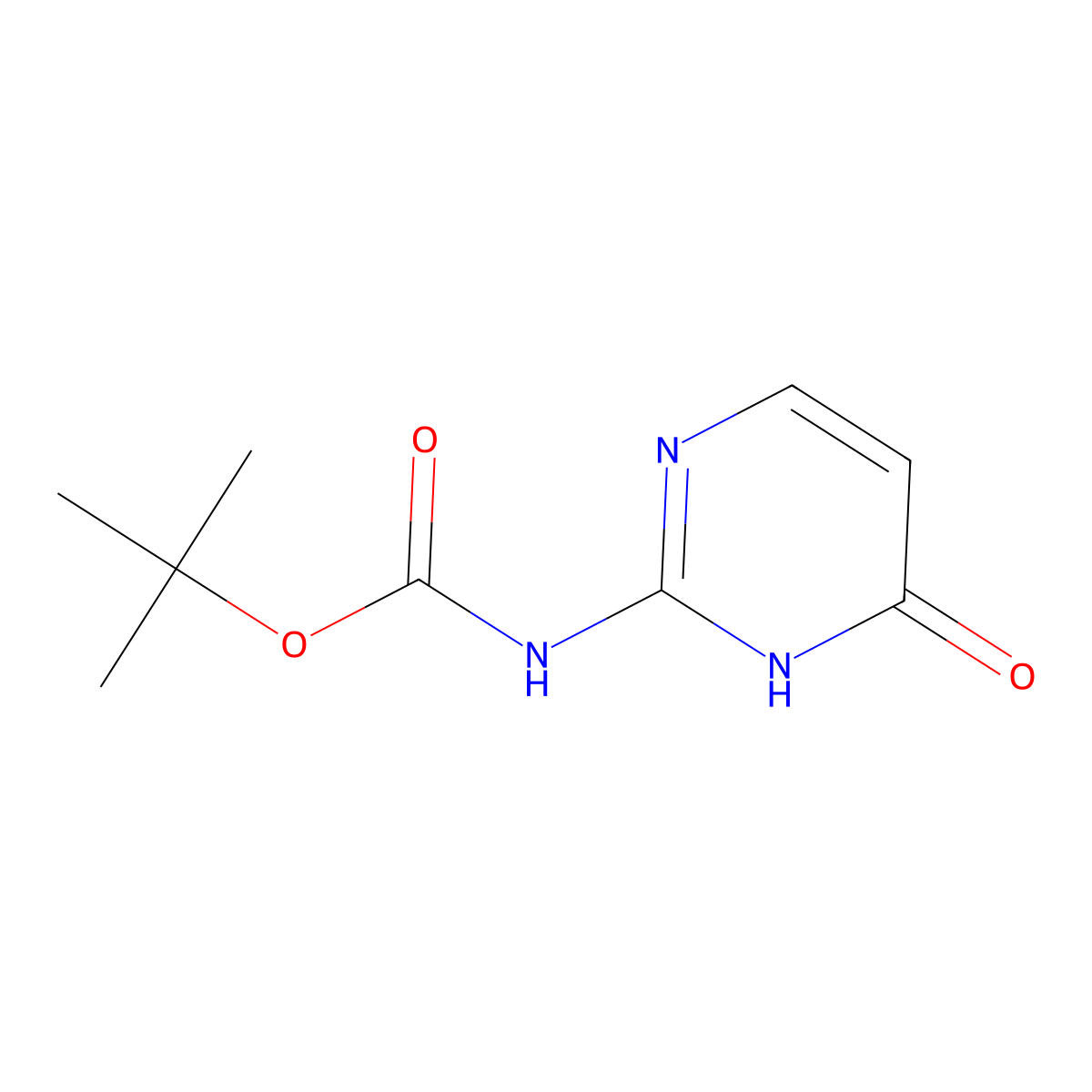 tert-Butyl (4-hydroxypyrimidin-2-yl)carbamate molecular structure, CAS 629645-53-0
