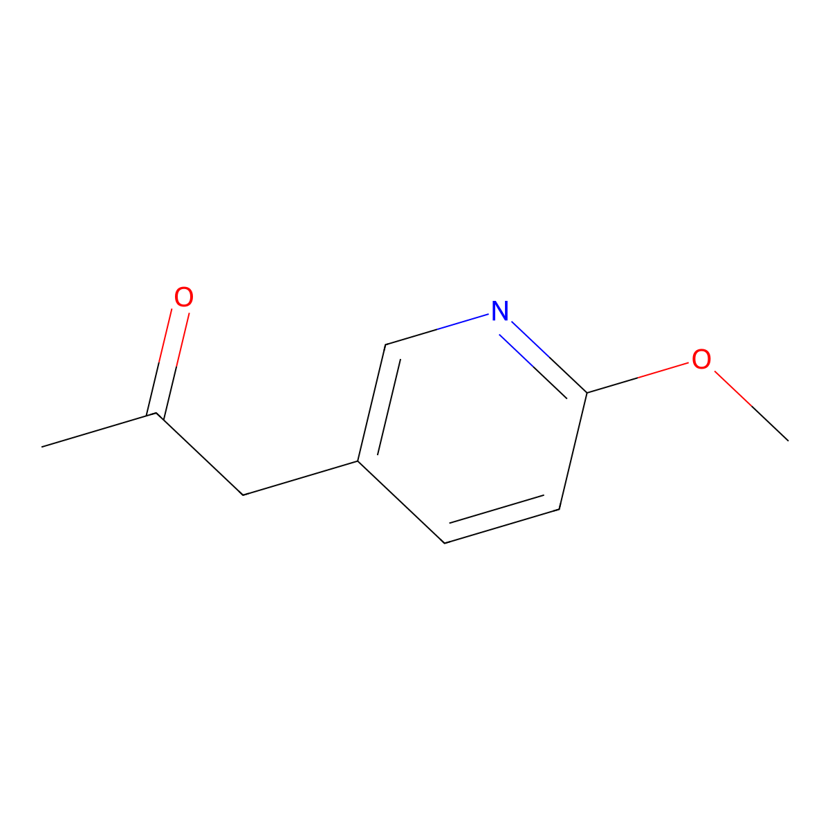 1-(6-Methoxypyridin-3-yl)propan-2-one molecular structure, CAS 629646-45-3
