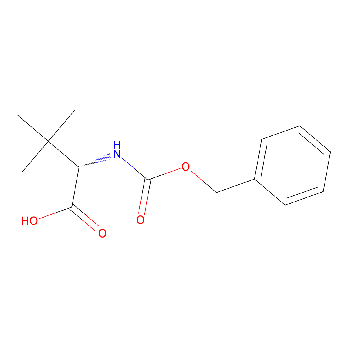 (2S)-2-(((benzyloxy)carbonyl)amino)-3,3-dimethylbutanoic acid molecular structure, CAS 62965-10-0