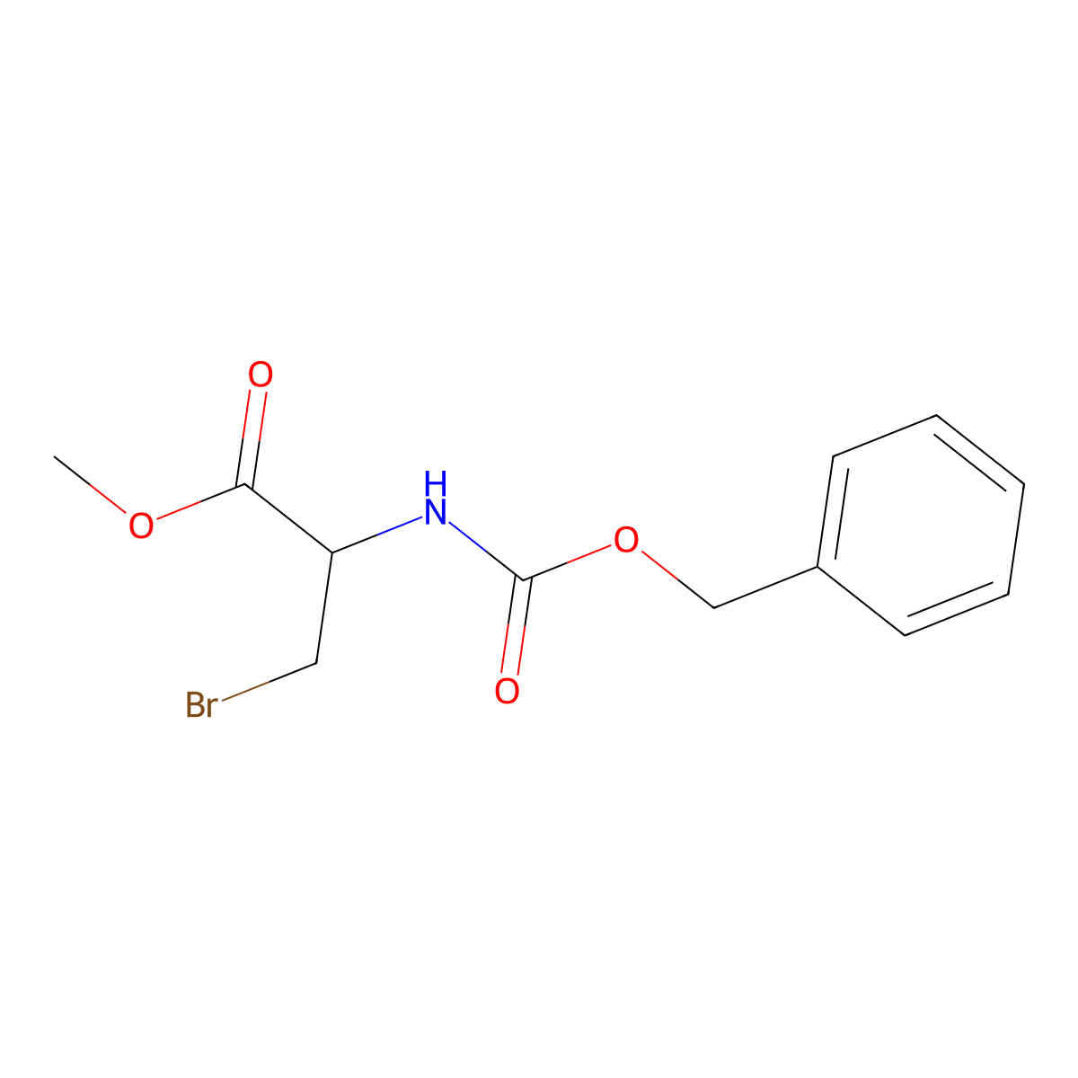 Methyl (2R)-2-{[(benzyloxy)carbonyl]amino}-3-bromopropanoate molecular structure, CAS 62965-15-5